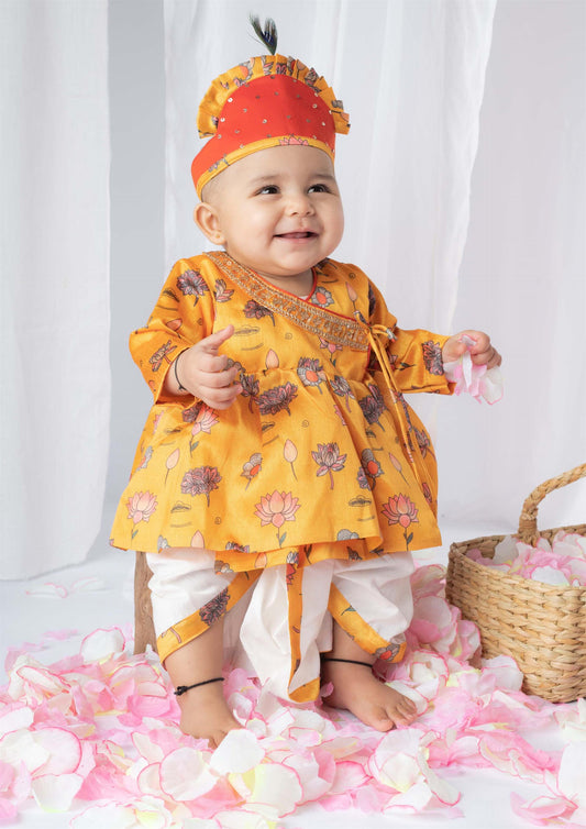 Lotus Printed Jaamna Set