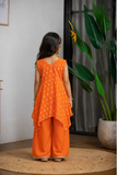 ORANGE BANDHEJ PALAZZO SET