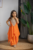 ORANGE BANDHEJ PALAZZO SET
