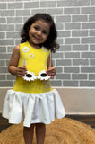 Yellow White Sequence Dress
