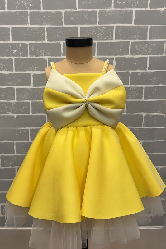 Yellow dress with Bow
