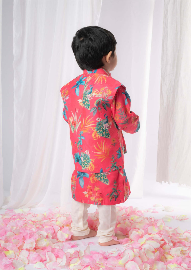 Floral Peacock Kurta Set