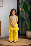 YELLOW BANDHEJ PALAZZO SET