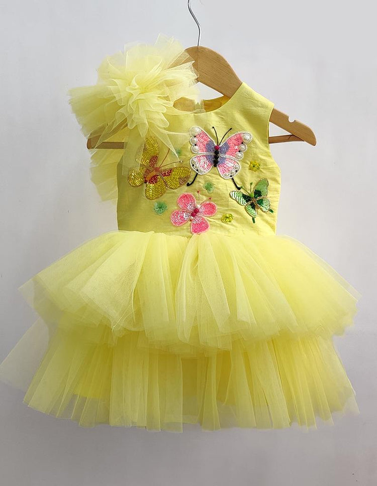 Yellow Butterfly Dress