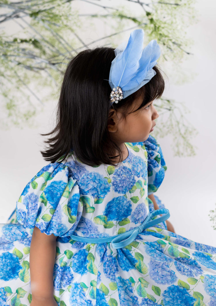 Blue Floral Printed Dress