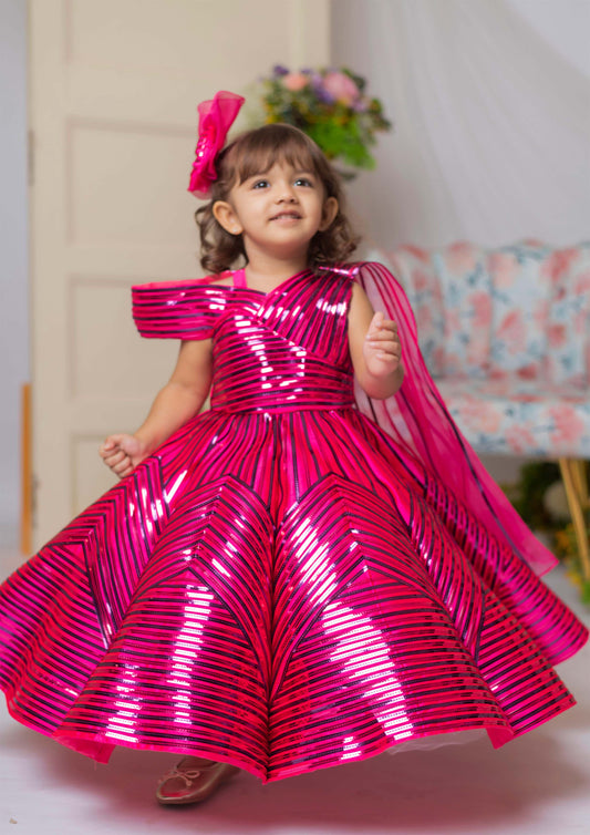 Pink Chrome Structure Gown