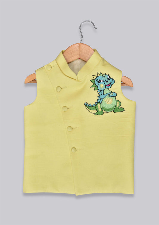 Dinosaur Embroidered Nehru